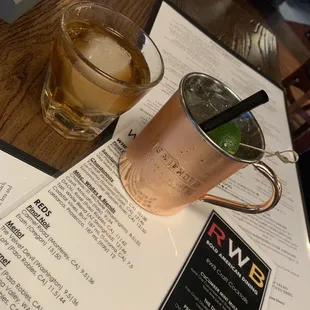 Woodford Reserve and Kettle One Cucumber Mint Mule