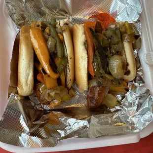 Azar sausage with peppers &amp; onions