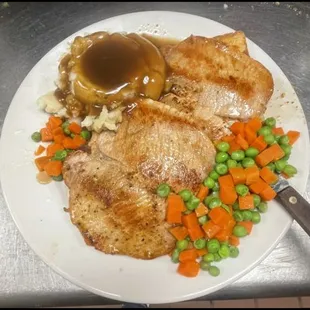 Pork chop dinner