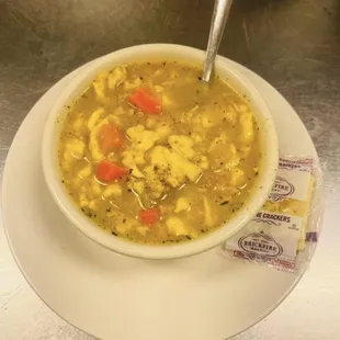 Chicken dumpling soup yummy