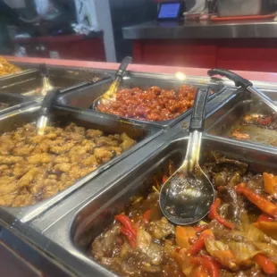 a variety of food items