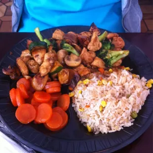 Hibachi chicken and vegetables