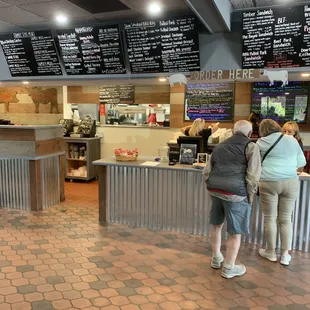 Inside view of order counter