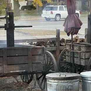 BBQ pits.