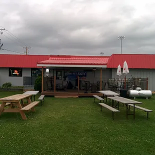 Back yard picnic area.