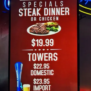 Thursday Steak night special
