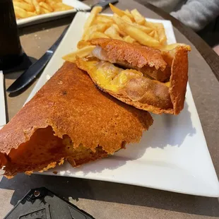 Inside out grilled cheese