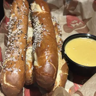 Pretzel appetizer.