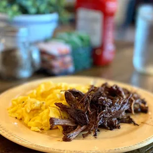 a plate of food on a table