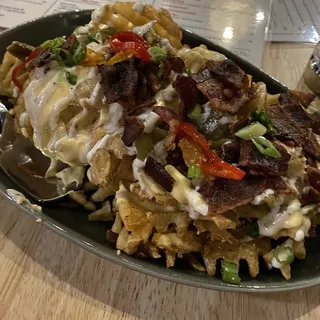 Green Chili Bacon Waffle Fries