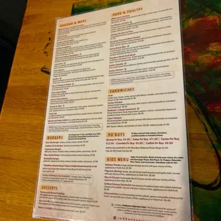 Menu Back