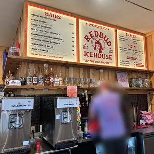 Menu Board and Tap Wall