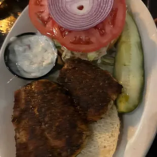 The Chesapeake Sandwich (mahi-mahi)