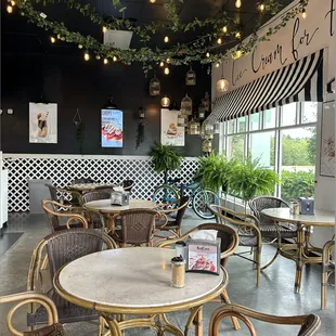 tables and chairs