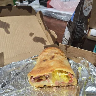 Half a stromboli