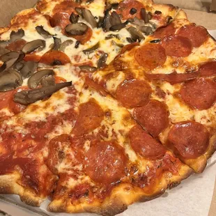 pepperoni and mushrooms
