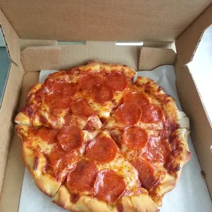 Real cheese,  good pepperoni, nice sauce