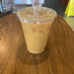 a cup of iced coffee