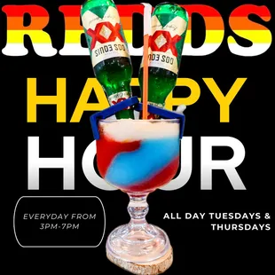 HAPPY HOUR 7 DAYS A WEEK FROM 3pm-7pm!