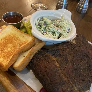 Pork Ribs, Slaw and Asparagus