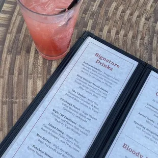 Drink Menu - Pittsburgh Punch
