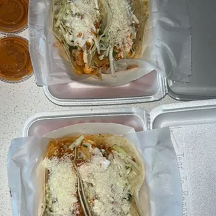 Mahi mahi taco and shrimp taco