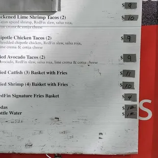 menu with NO GUMBO!!!!