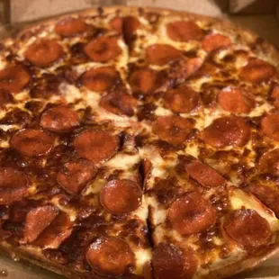 Double pepperoni pizza
