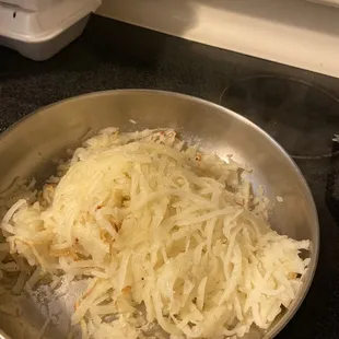 Uncooked hash browns