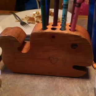 Crayon holders!  Each one is different, and my kids love them!
