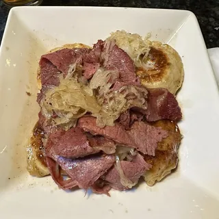 Deep Dish Reuben Pierogies