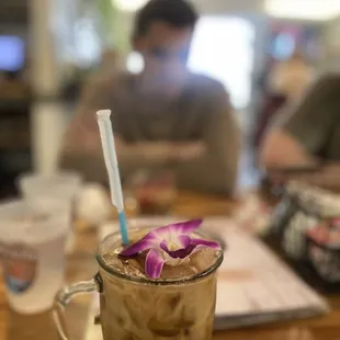 Sugar free vanilla latte with almond milk