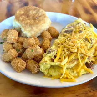 Meat lover omelette