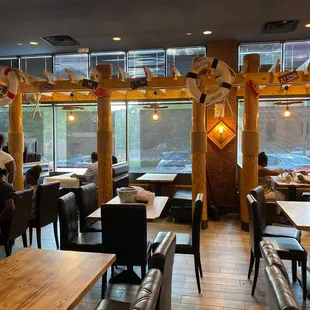 the interior of the restaurant