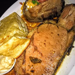 Yum! Prime rib dinner + side salad for only $14!
