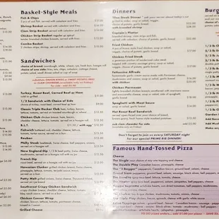 Menu Aug. &apos;22