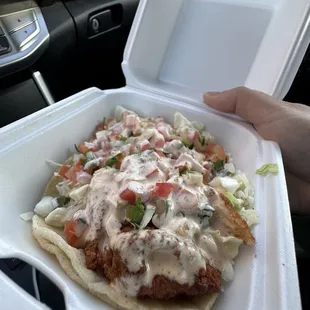 Before the reveal of the fish sticks taco