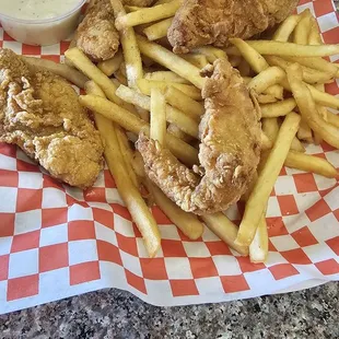 And chicken tenders very delicious