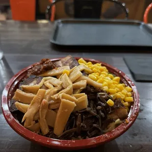 Miso ramen stacked with extras