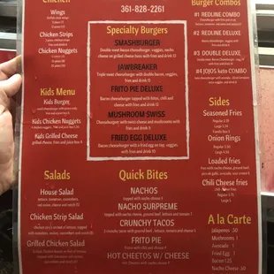 Food menu