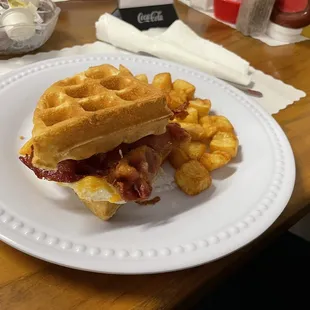 Waffle sandwich