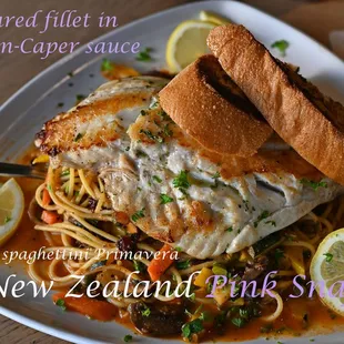 on Special Menu: New Zealand Pink Snapper