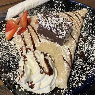 Gansito crepe $12.99 - strawberries, nutella, gansito marinela