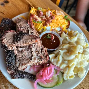 Brisket Loaded Baked Potato Mac and Cheese