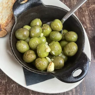 Grilled olives