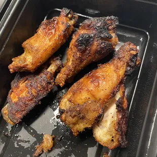 Wings burnt to a charcoal crisp and barely edible