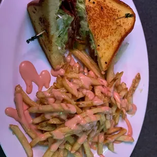 Garlic blt W/ Baseball fries (garlic)