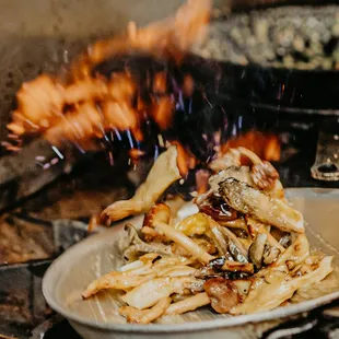  plate of food being cooked