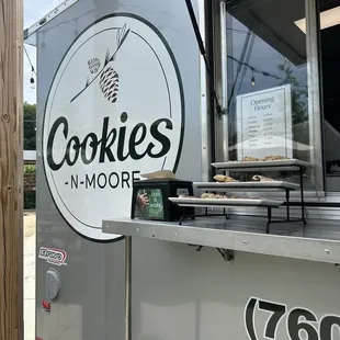 a food truck with cookies on it