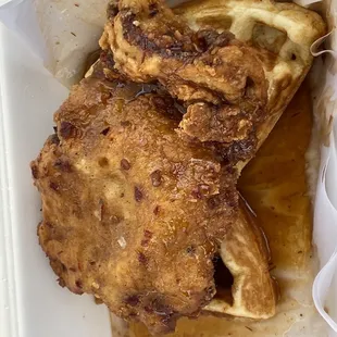 Chicken and waffles